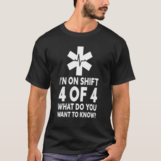 Schicht 4 von 4 Notaufnahme-Techniker Notfall-Tech T-Shirt (Vorderseite)