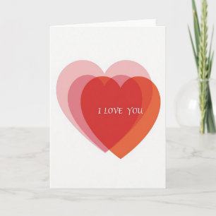 Schicht-Herzen-Ich-liebe-dich-Karte Karte