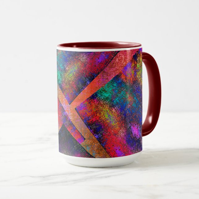 Schicht unregelmäßig arrangierter rustikaler Bilde Tasse (VorderseiteRechts)