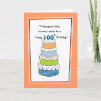 Schichten guter Wünsche 100. Geburtstag