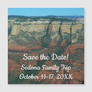Schichten roter Felsen in Sedona Arizona Magnetkarte