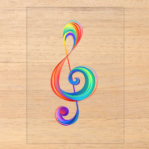 Schichtförmiger Regenbogen-Schlüssel Acryleinladungen