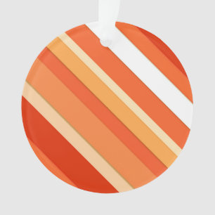 Schichtige Bonbonstreifen - orange und weiß Ornament