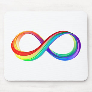 Schichtiges Regenbogen-Unendlichkeitssymbol Mousepad