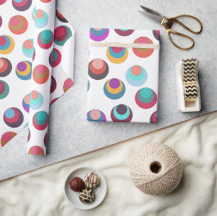 Schichtkreisen des mittleren Jahrhunderts Geschenkpapier