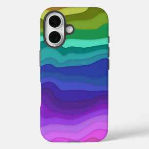 Schichtwellen iPhone-Hülle Bunt iPhone 16 Hülle