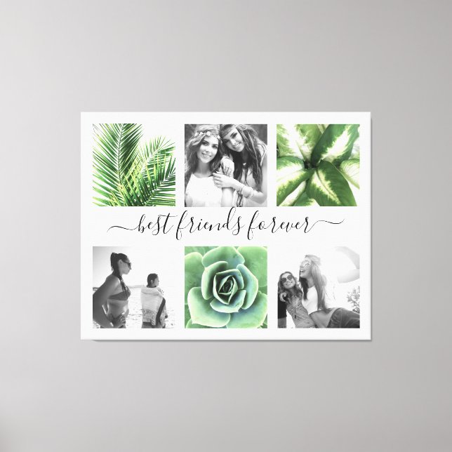 Schick beste Freunde für immer Fotocollagen Leinwanddruck (Vorderseite)