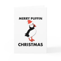 Schick fröhliche Puffin Weihnachtskarten diesen Fe