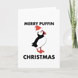 Schick fröhliche Puffin Weihnachtskarten diesen Fe Feiertagskarte