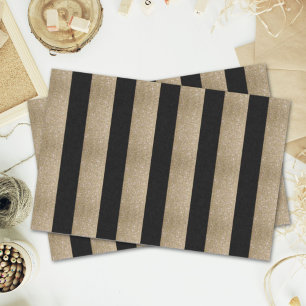 schick geometrisch schwarzes Gold Geburtstagsparty Seidenpapier