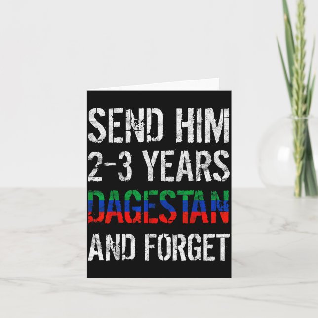Schick ihn 2-3 Jahre nach Dagestan und vergiss Mma Karte (Vorderseite)