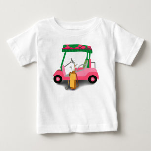Schick in Rosa Golfwagen-T-Shirt Baby T-shirt