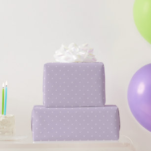 Schick Lila Weiße Punkte Geburtstag Geschenkpapier