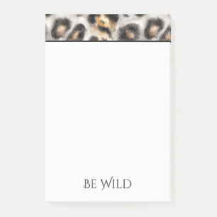 Schick Orange Creme Schwarz Leopard Druck Post-it Klebezettel