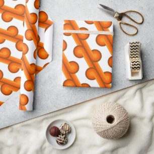 Schick Retro Funky Abstrakte Wellen Kunst Muster Geschenkpapier