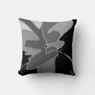 Schick Schwarz & Grau Abstrakte Kunst Moderne Kissen