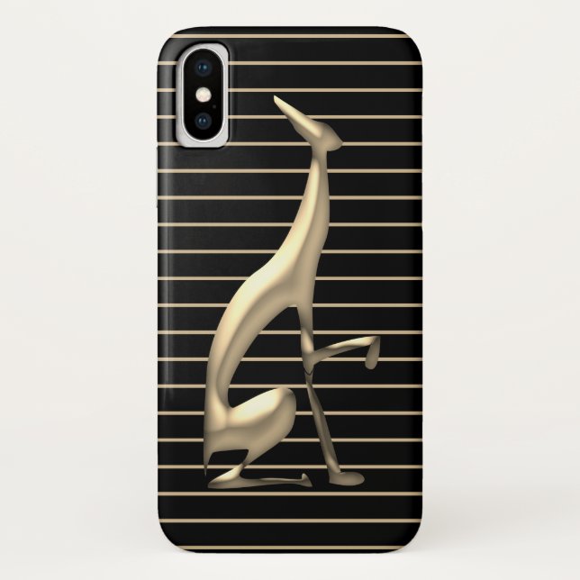 Schick Schwarz und Gold Case-Mate iPhone Hülle (Rückseite)