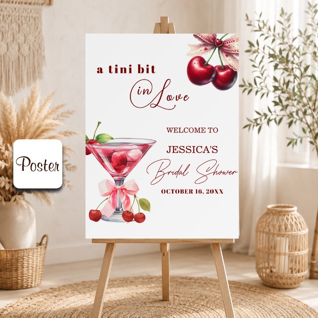 Schick Tini Bit in Love Kirsch-Martini-Brautabschi Poster (Von Creator hochgeladen)