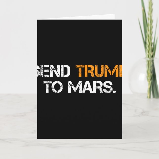 Schick Trump zum Mars  Karte (Vorderseite)