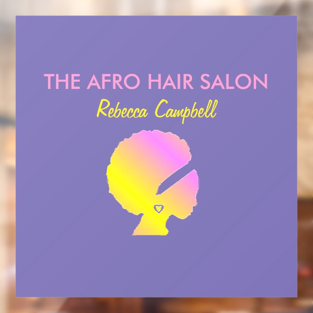 Schick und stilvoll afroblau fensteraufkleber (Blatt 2)