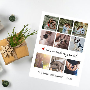 Schick Was für ein Jahr Modern Mehrfach-Fotocollag Feiertagspostkarte