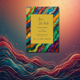 schicke afrikanische Hochzeit in Urlaubsort Save t Einladung