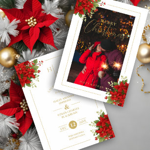 Schicke Anfangsbuchstaben Blumen-Weihnachtssträuße Save The Date
