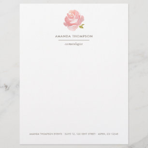 Schicke Aquarell-Rosa Rose Flyer