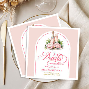 Schicke Aquarell-Roségoldene Brautparty-Servietten Serviette