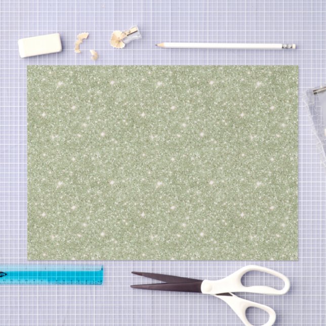 Schicke Avocado-Grün-Glitzer-Geburtstag Seidenpapier (Handwerk)