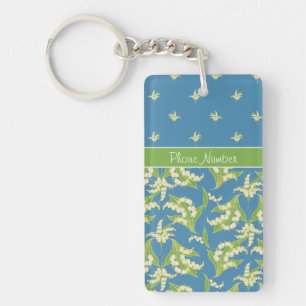 Schicke blaue Maiglöckchen-Blumen-Schlüsselanhänge Schlüsselanhänger