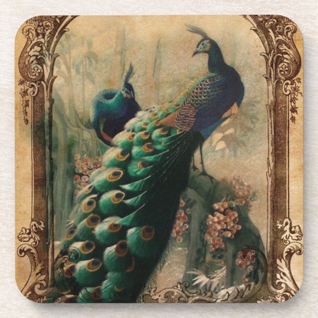 schicke, blumengeschmückte französische Landschaft Untersetzer (Vorderseite)