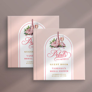 Schicke Blüten und Prosecco-Roségold-Gästebuch Gästebuch