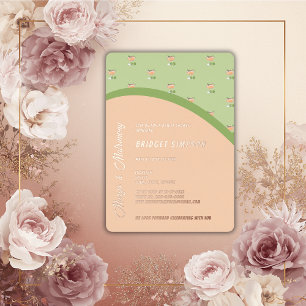 schicke Boho-Summen und eheliches Brautparty Folieneinladung