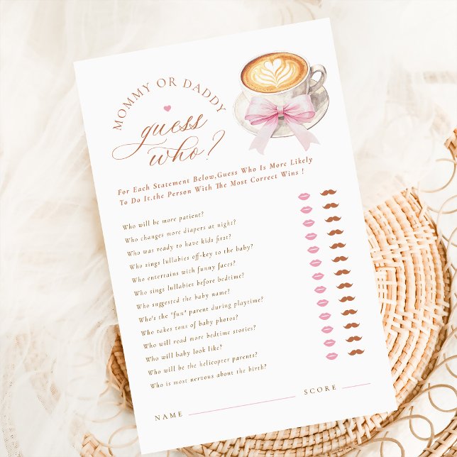Schicke Coffee Guess Who Mommy oder Daddy Baby Spi (Von Creator hochgeladen)