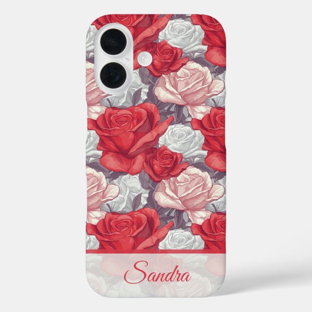 Schicke Damenaccessoires Rose Blumen Name Case-Mate iPhone Hülle (Rückseite)