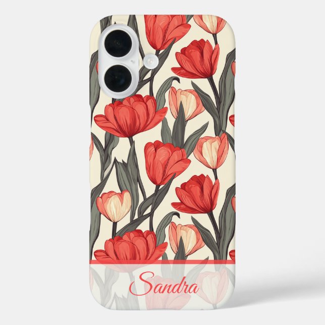Schicke Dankeschön-Geschenk-Tulpe Name Case-Mate iPhone Hülle (Rückseite)