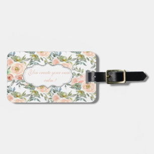 Schicke elegante Rosen, Motivierende Nachricht Gepäckanhänger