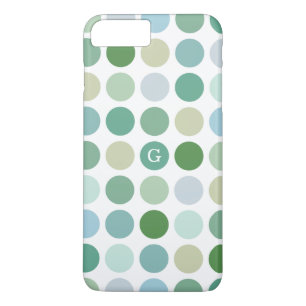 Schicke farbenfrohe grüne Punkte Muster Monogramm Case-Mate iPhone Hülle
