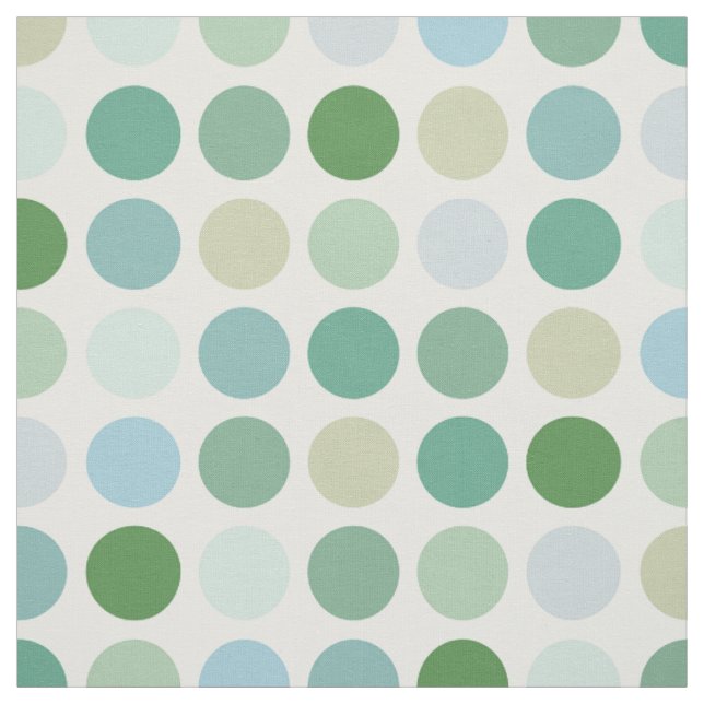 Schicke farbenfrohe grüne Punkte Muster Monogramm Stoff (Muster)