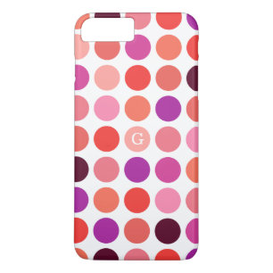 Schicke farbenfrohe Punkte-Muster-Monogramm Case-Mate iPhone Hülle