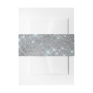 Schicke Faux Glitter Funkelnde Diamanten Brautpart Einladungsbanderole