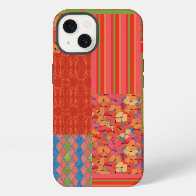 Schicke Faux-Patchwork-Hülle Case-Mate iPad Hülle iPhone Hülle (Rückseite)