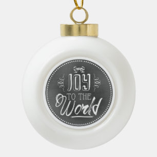 Schicke festliche Tafel-Freude zur Welt Keramik Kugel-Ornament