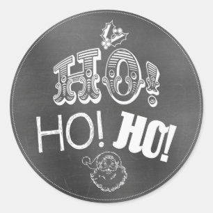 Schicke festliche Tafel Ho, Ho, Ho Sankt Runder Aufkleber
