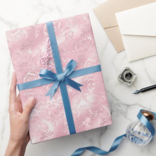 Schicke glamouröse rosafarbene elegante Hochzeitsd Geschenkpapier