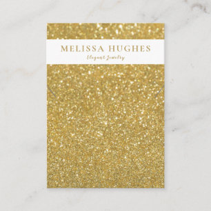 Schicke Gold-Glitter-Halsketten-Schmuckanzeigekart Visitenkarte
