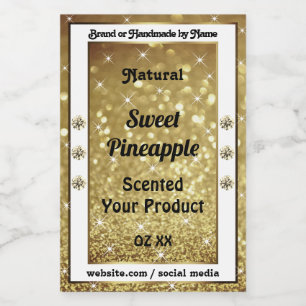 Schicke Gold Glitter Sterne Produktetiketten Stras Lebensmitteletikett