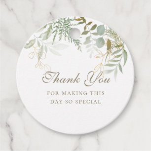 Schicke Gold-Grün-Dankeschön-Geschenk-Tags Geschenkanhänger