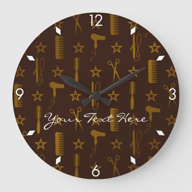 Schicke Gold-u. Coco-Brown-Gewohnheits-Wanduhr Große Wanduhr (Vorderseite)